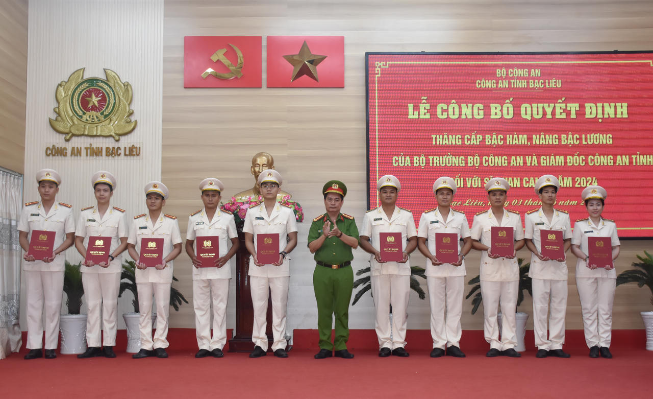 Đại tá Lê Thanh Hùng giữ chức Thủ trưởng Cơ quan An ninh điều tra - Công an tỉnh Bạc Liêu