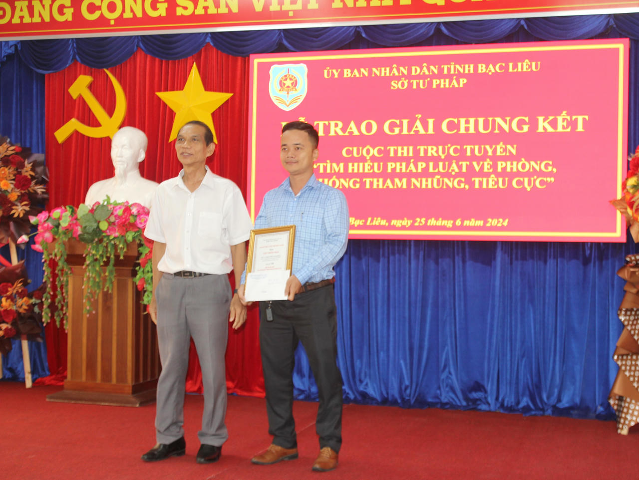 Bạc Liêu: Trao giải Cuộc thi trực tuyến “Tìm hiểu pháp luật về phòng, chống tham nhũng, tiêu cực”