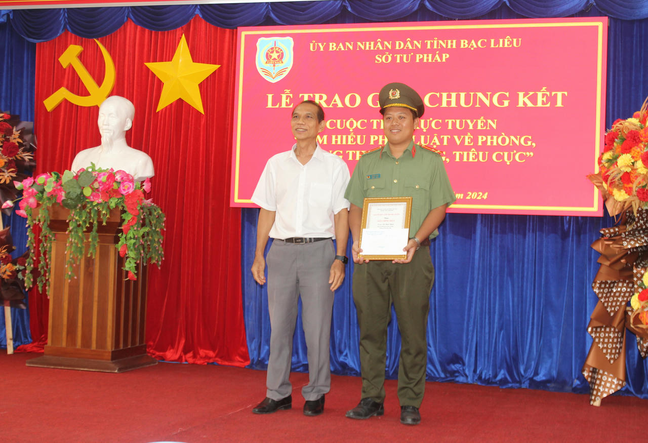 Bạc Liêu: Trao giải Cuộc thi trực tuyến “Tìm hiểu pháp luật về phòng, chống tham nhũng, tiêu cực”