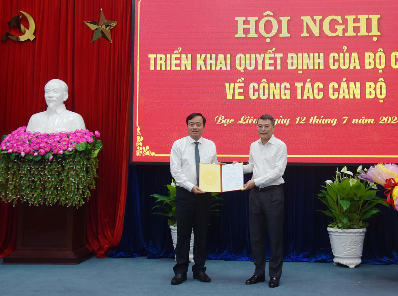 Ông Huỳnh Quốc Việt giữ chức Phó Bí thư Tỉnh ủy Bạc Liêu