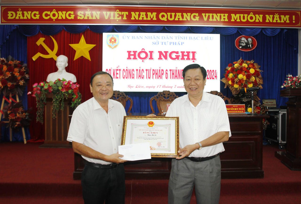 Nhiều kết quả nổi bật của ngành Tư pháp Bạc Liêu