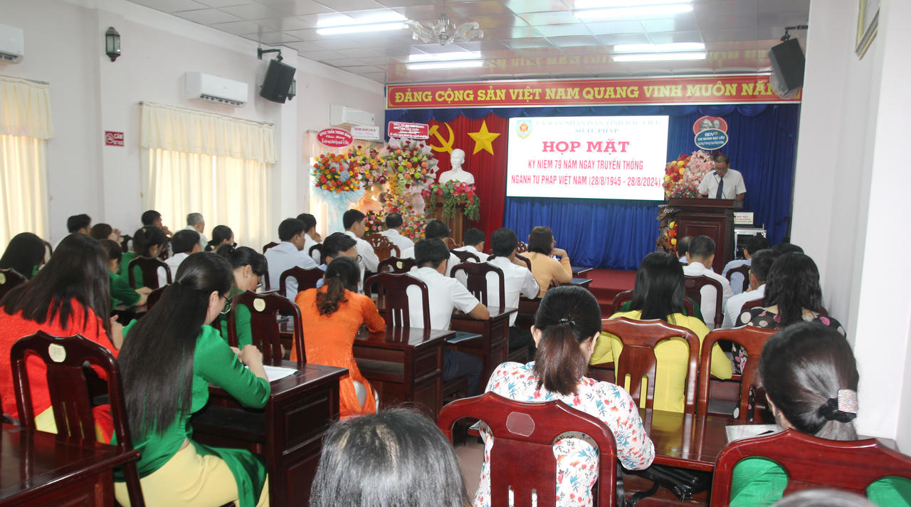 Sở Tư pháp Bạc Liêu họp mặt kỷ niệm 79 năm ngày thành lập Ngành Tư pháp