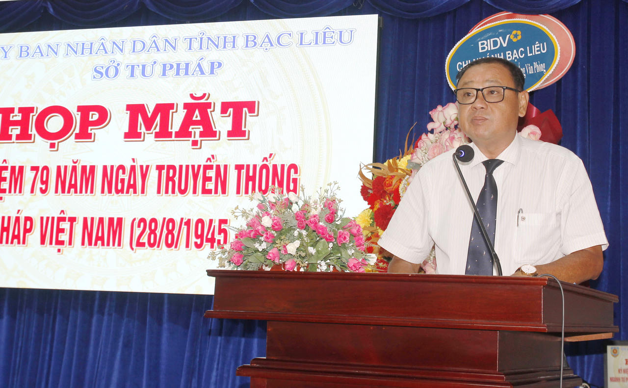 Sở Tư pháp Bạc Liêu họp mặt kỷ niệm 79 năm ngày thành lập Ngành Tư pháp