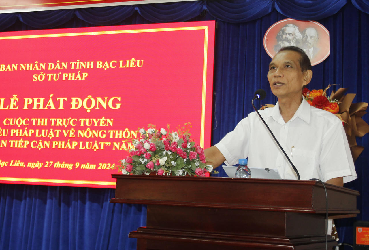 Bạc Liêu phát động cuộc thi trực tuyến “Tìm hiểu pháp luật về nông thôn mới và chuẩn tiếp cận pháp luật”