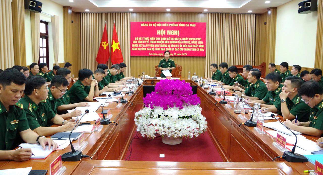 BĐBP Cà Mau tiếp tục đẩy mạnh thực hiện Quy định về trách nhiệm nêu gương 