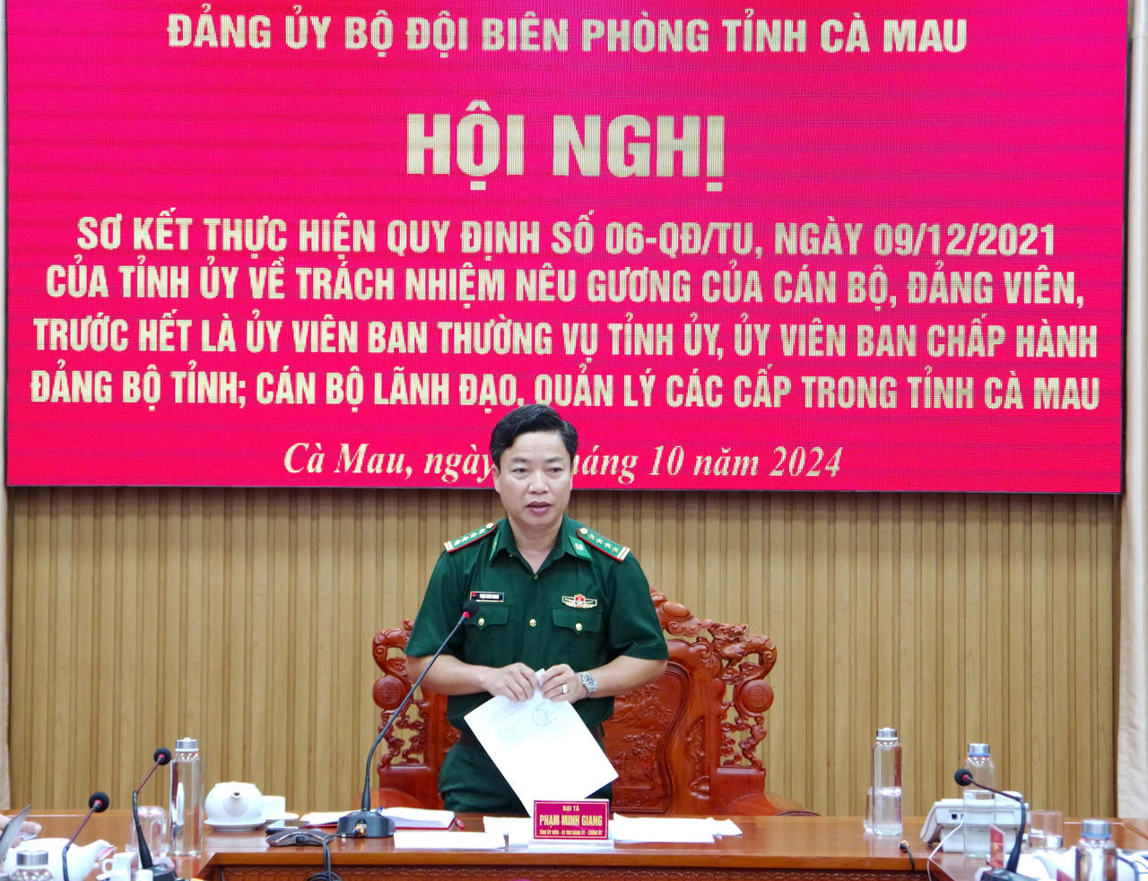 BĐBP Cà Mau tiếp tục đẩy mạnh thực hiện Quy định về trách nhiệm nêu gương 