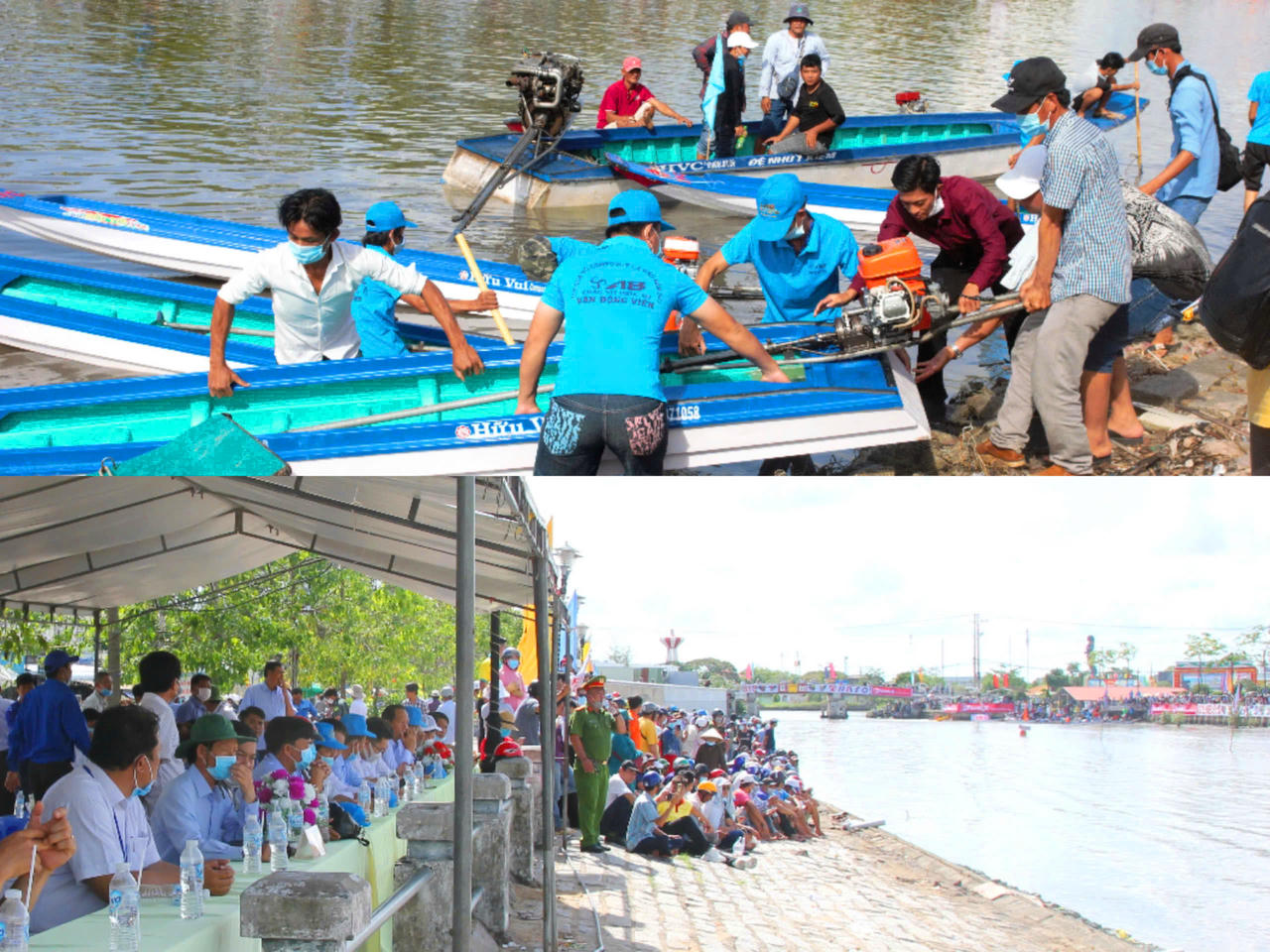 Đua vỏ lãi ở Cà Mau chào mừng kỷ niệm 70 năm tập kết ra Bắc
