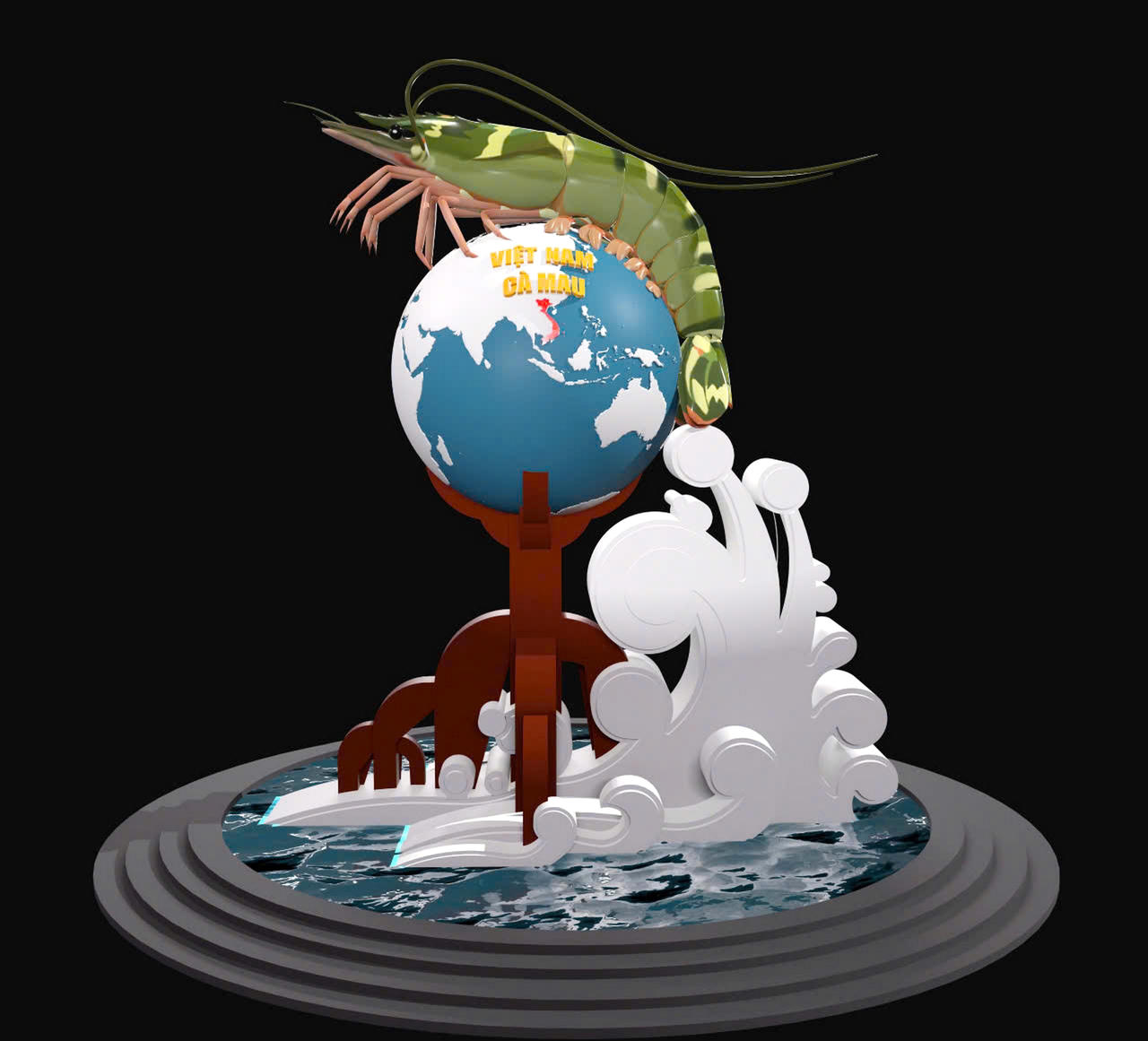 Biểu tượng con tôm Cà Mau và cây đàn kìm Bạc Liêu - điểm “check in” lý tưởng 