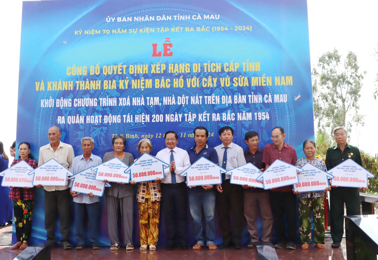 Cà Mau: Khánh thành Bia kỷ niệm Bác Hồ với cây vú sữa miền Nam