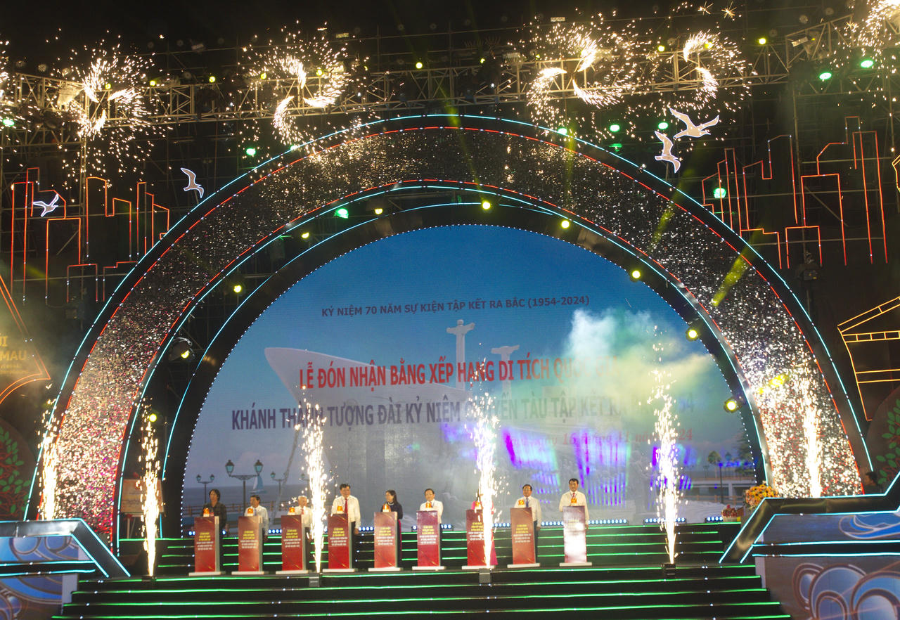 Cụm tượng đài kỷ niệm Chuyến tàu Tập kết ra Bắc tại Cà Mau được công nhận di tích Quốc gia