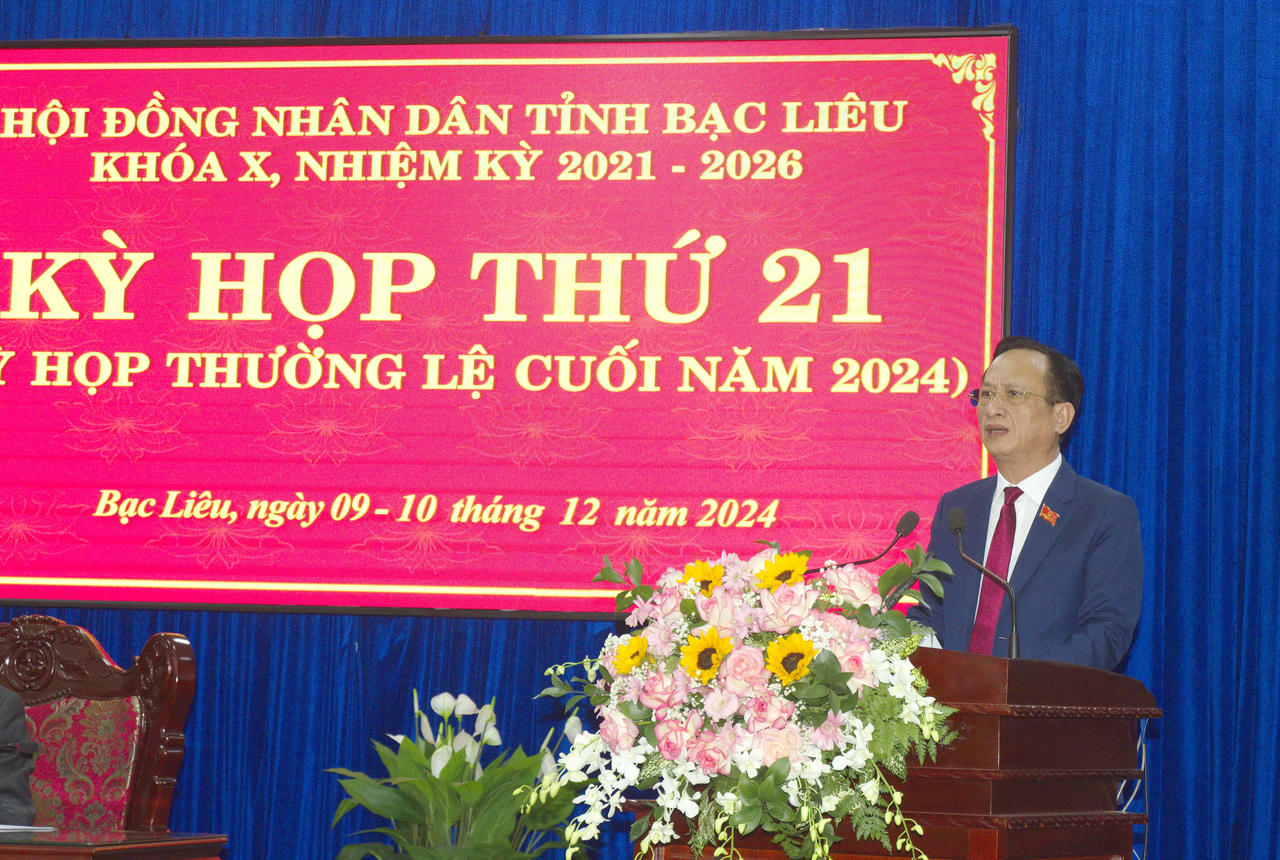 Kỳ họp cuối năm của HĐND tỉnh Bạc Liêu với nhiều nội dung quan trọng