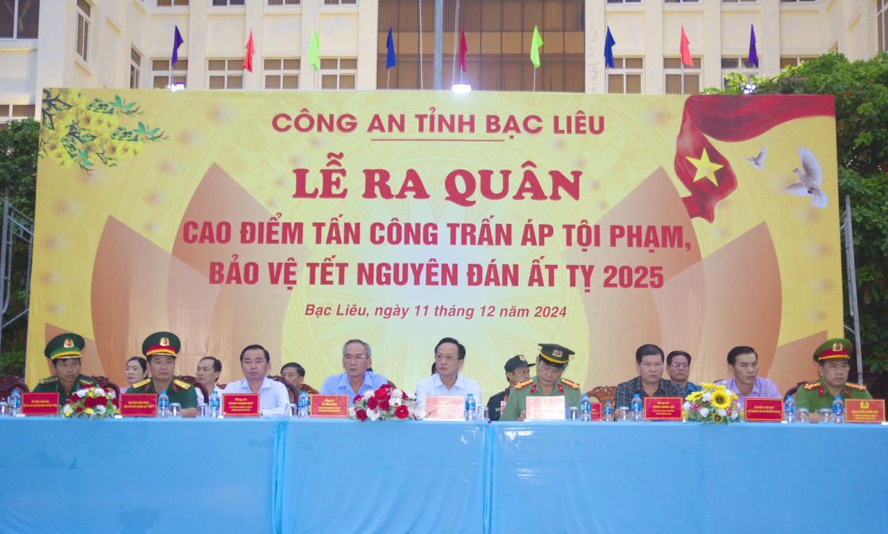 Ra quân trấn áp tội phạm, bảo vệ an toàn Tết Nguyên đán ở Bạc Liêu