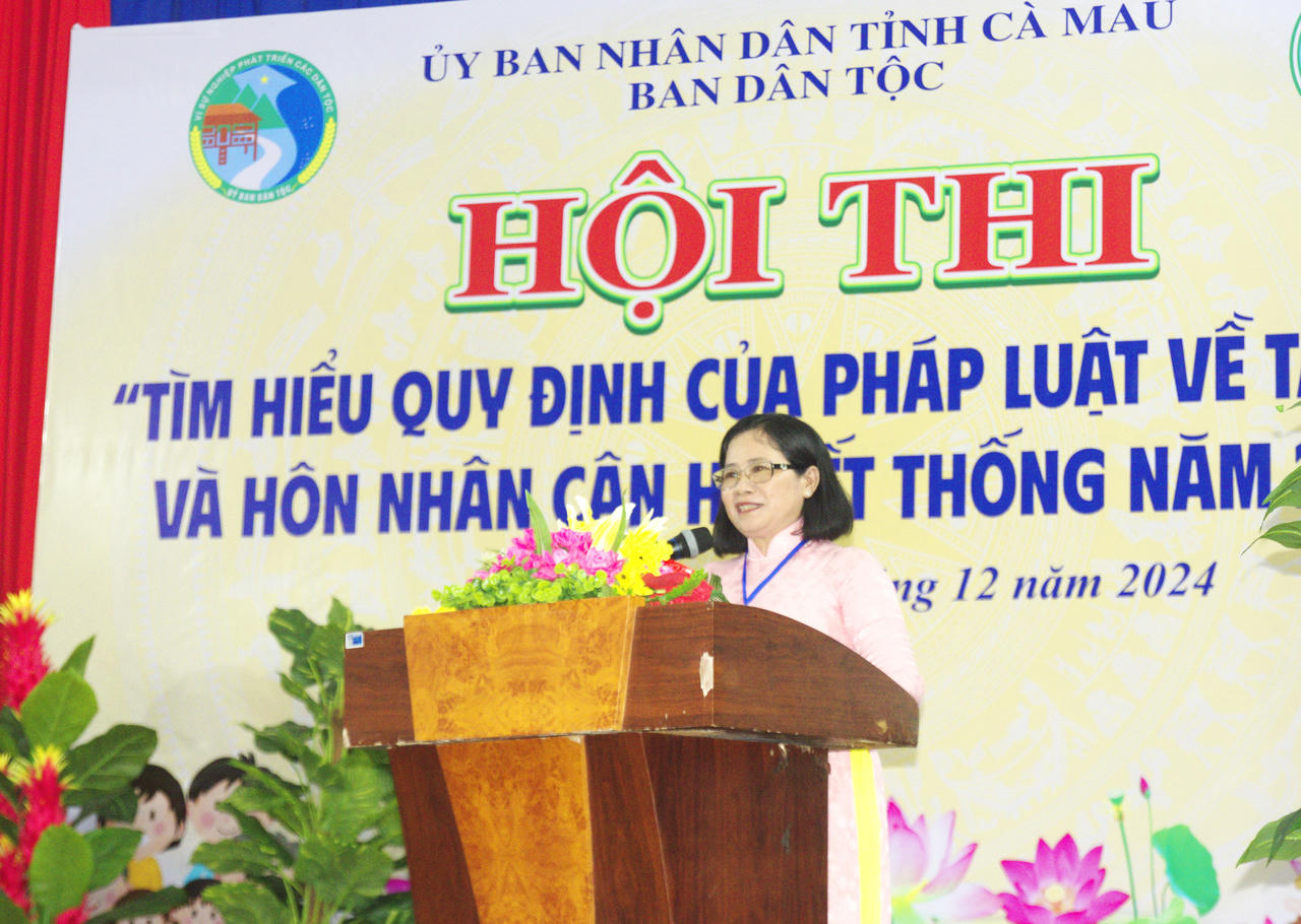 Hội thi tìm hiểu pháp luật về tảo hôn và hôn nhân cận huyết thống tại Cà Mau