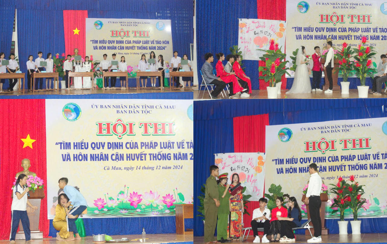 Hội thi tìm hiểu pháp luật về tảo hôn và hôn nhân cận huyết thống tại Cà Mau