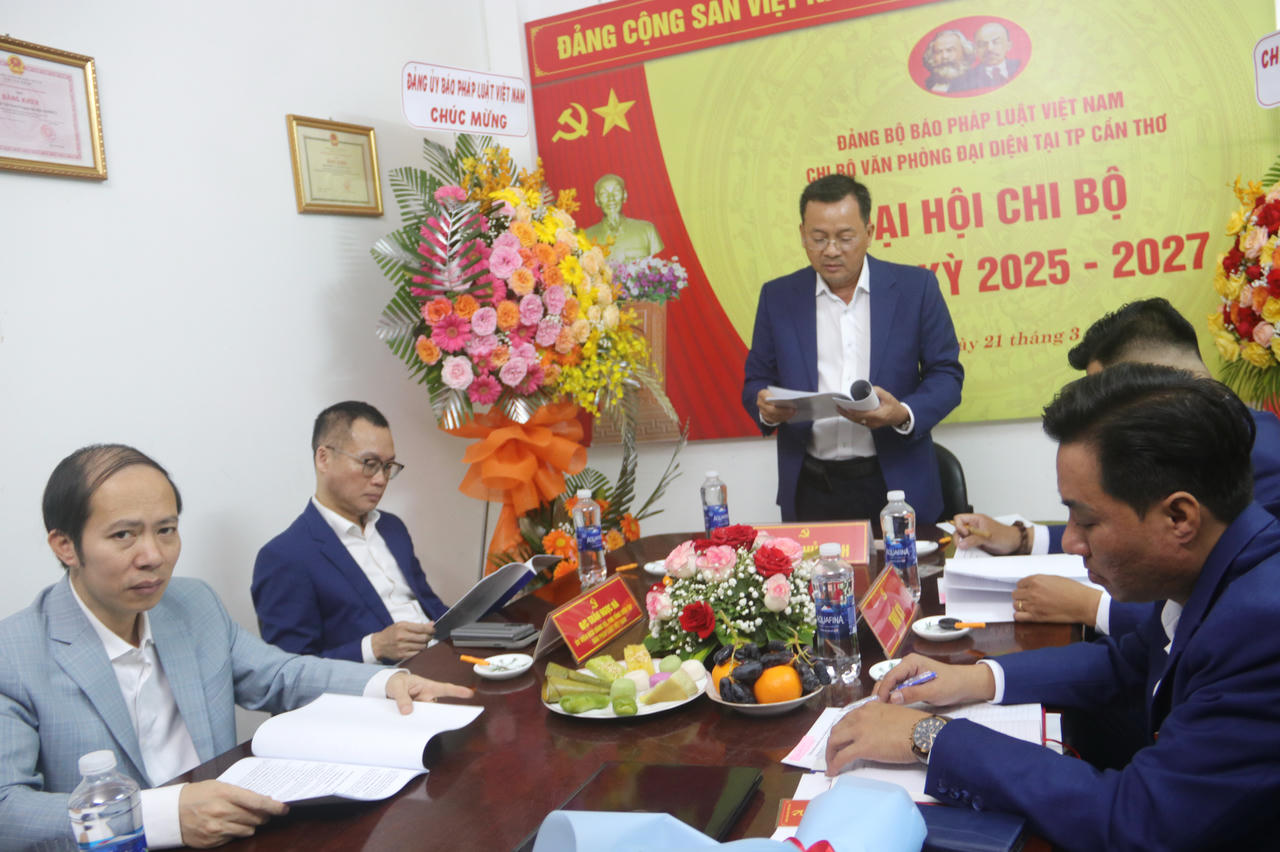 Chi bộ Văn phòng Đại diện tại TP. Cần Thơ: Tổ chức thành công Đại hội Chi bộ nhiệm kỳ 2025-2027 