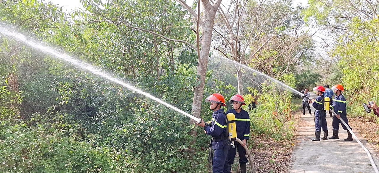 Chủ động phòng cháy rừng mùa khô tại Vườn chim Bạc Liêu