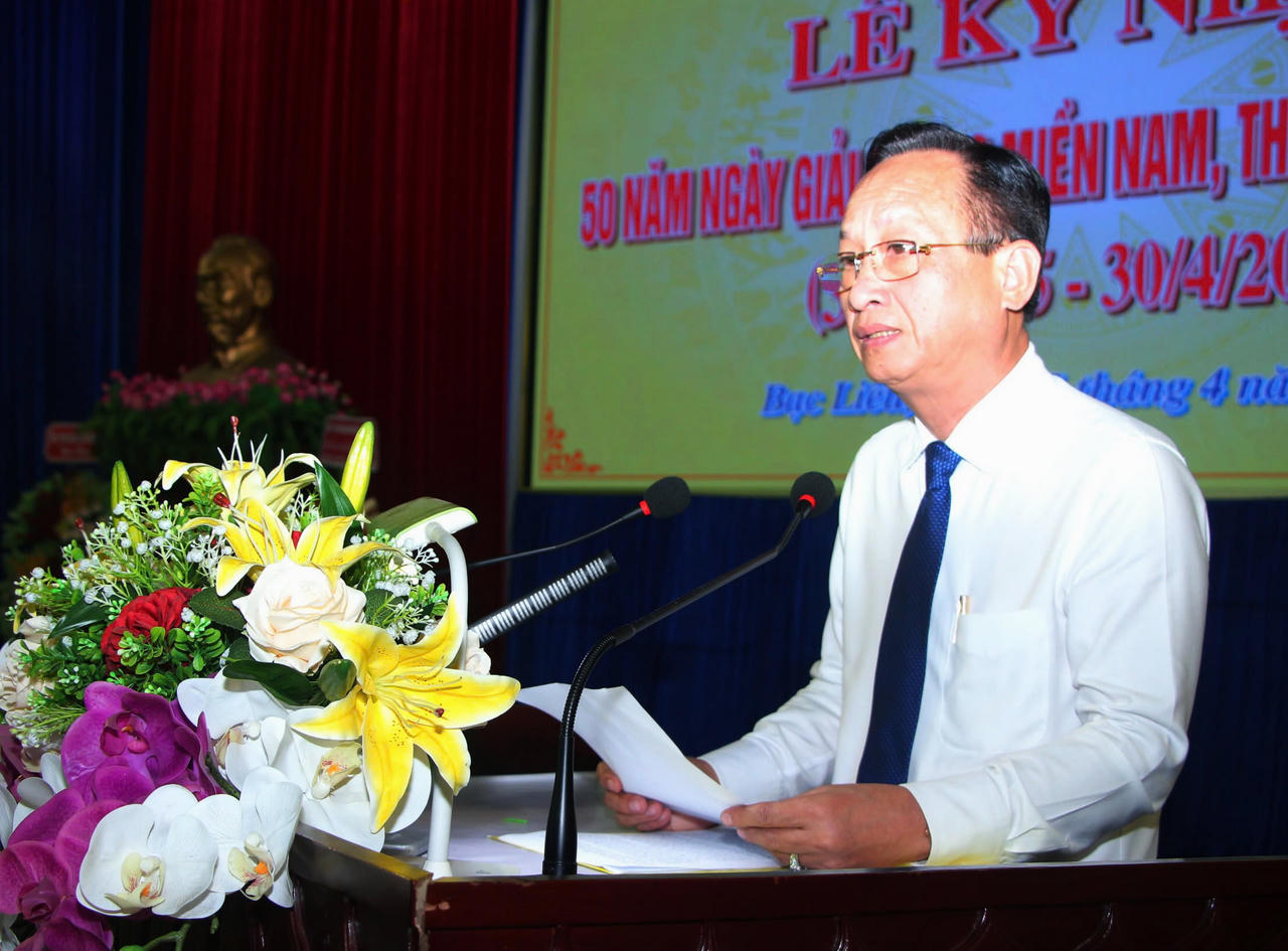 Lễ kỷ niệm 50 năm ngày Giải phóng miền Nam, thống nhất đất nước tại Bạc Liêu