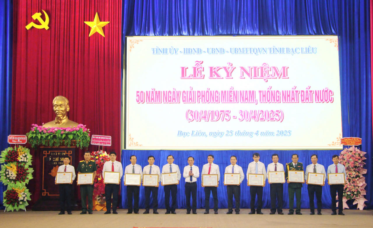 Lễ kỷ niệm 50 năm ngày Giải phóng miền Nam, thống nhất đất nước tại Bạc Liêu