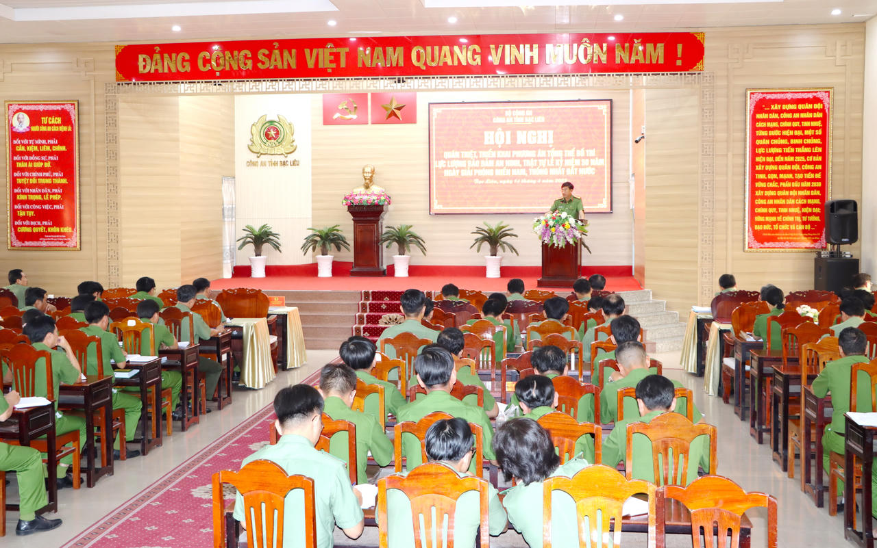 Công an Bạc Liêu quyết tâm bảo vệ an toàn đại Lễ 30/4