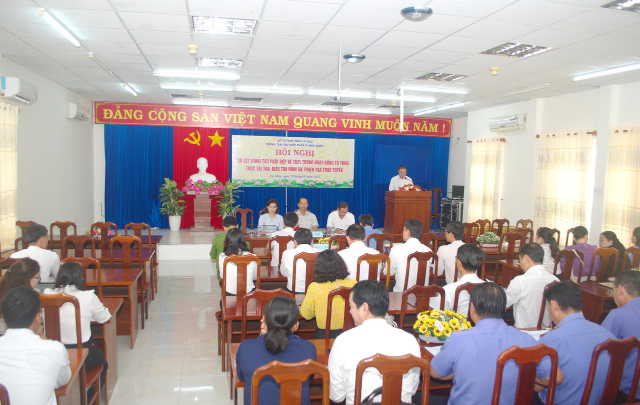 Sở Tư pháp Cà Mau: Sơ kết công tác phối hợp thực hiện TGPL trong hoạt động tố tụng