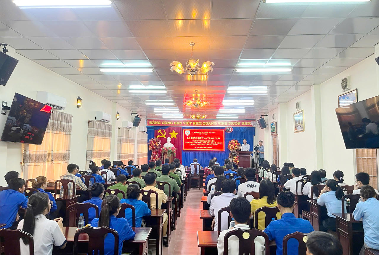 Bạc Liêu: Tổng kết Cuộc thi trực tuyến tìm hiểu pháp luật về hòa giải và thực hiện dân chủ ở cơ sở 