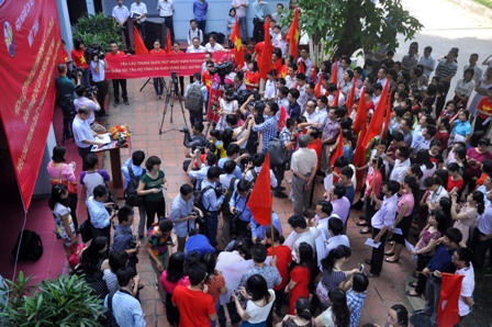 Hội Nghề cá Việt Nam mít tinh phản đối Trung Quốc gây hấn trên biển Đông