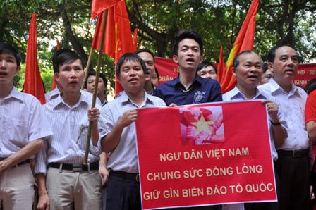 Hội Nghề cá Việt Nam mít tinh phản đối Trung Quốc gây hấn trên biển Đông