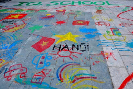 Tấm bản đồ lãnh thổ Việt Nam tự vẽ của học sinh mầm non