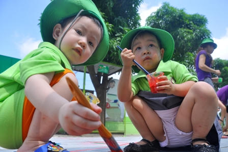 Tấm bản đồ lãnh thổ Việt Nam tự vẽ của học sinh mầm non