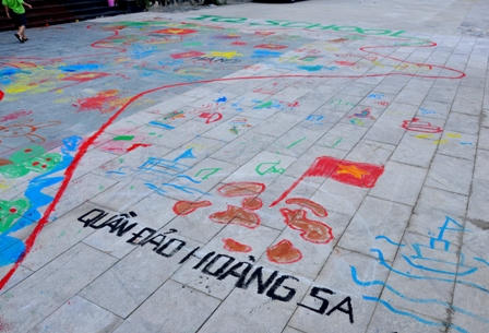 Tấm bản đồ lãnh thổ Việt Nam tự vẽ của học sinh mầm non