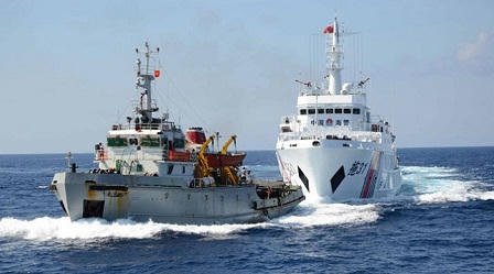 Cảnh sát biển Việt Nam thực thi pháp luật cách giàn khoan 9-10 hải lý