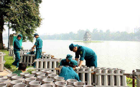 Hà Nội hoàn tất công tác chuẩn bị cho màn bắn pháo hoa trước giờ G
