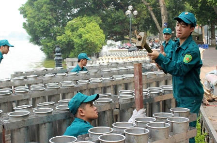 Hà Nội hoàn tất công tác chuẩn bị cho màn bắn pháo hoa trước giờ G