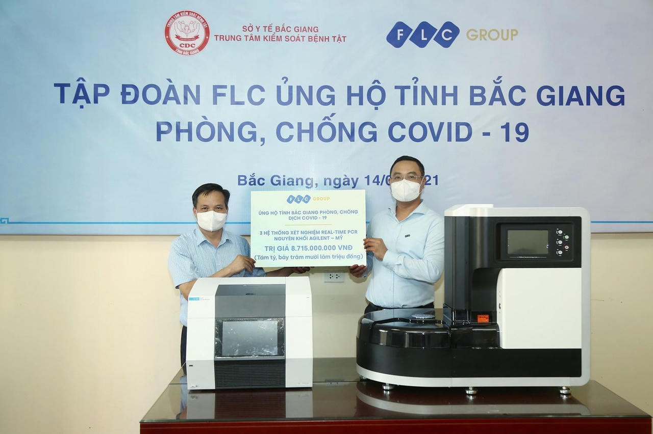 Tập đoàn FLC trao tặng Bắc Giang 3 hệ thống xét nghiệm Covid – 19 trị giá gần 9 tỷ đồng