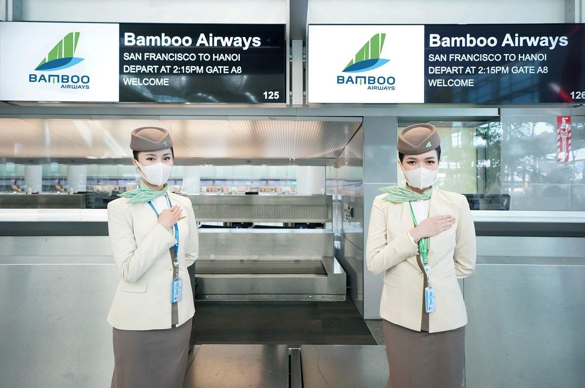 Bamboo Airways đón chuyến bay thẳng không dừng đầu tiên kết nối Việt – Mỹ tại sân bay San Francisco