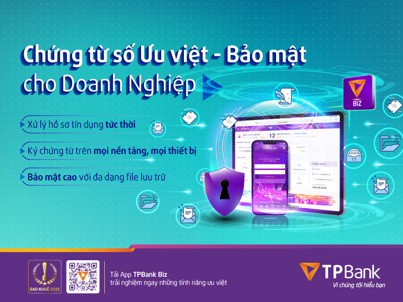 Chứng từ Số ưu việt & bảo mật cho Doanh nghiệp trên nền tảng TPBank Biz
