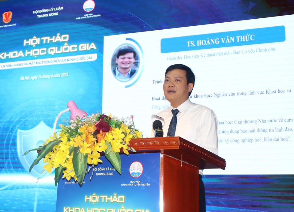 Hội thảo khoa học quốc gia 'An ninh mạng và Mật mã trong nền an ninh quốc gia'
