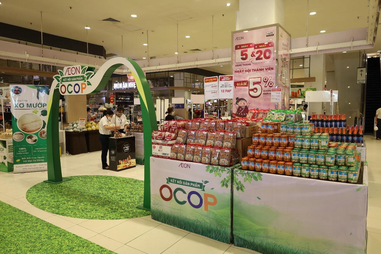 AEON Việt Nam tổ chức Hội chợ OCOP trên toàn hệ thống Trung tâm Bách hóa tổng hợp và siêu thị, kết nối sản phẩm đặc trưng của các địa phương đến người tiêu dùng