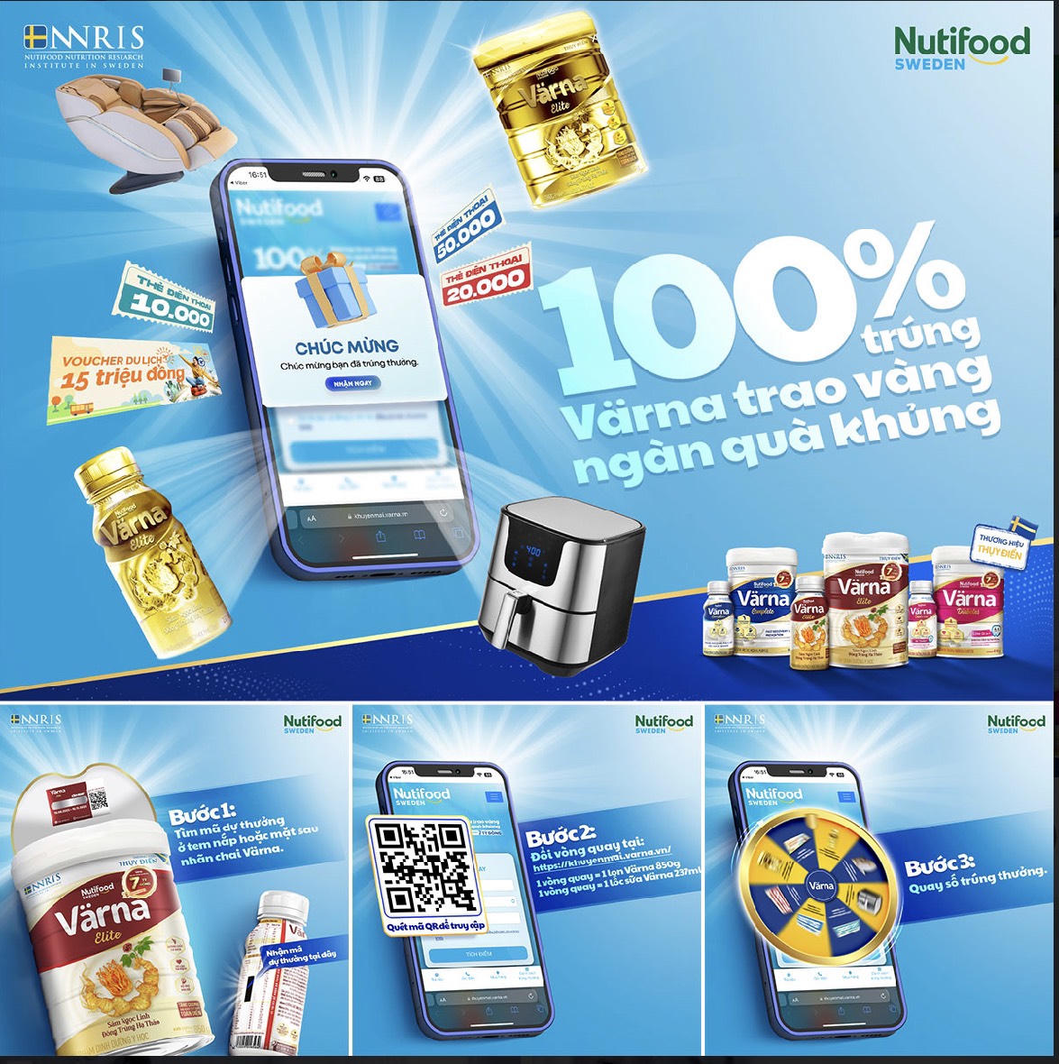 Värna tung chương trình "Trao sức khoẻ vàng, hàng ngàn khuyến mãi cùng Värna"