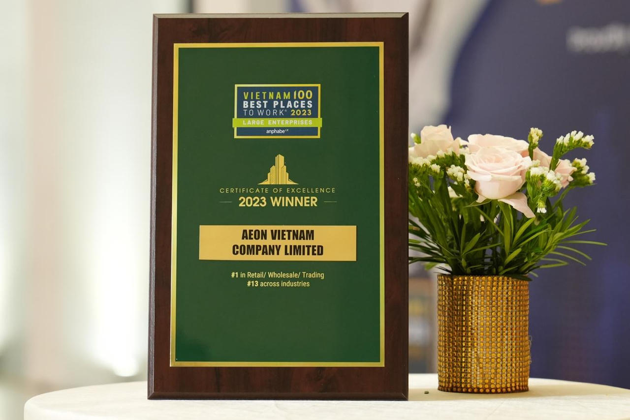 AEON Việt Nam dẫn đầu 'Nơi làm việc tốt nhất Việt Nam' trong ngành bán lẻ