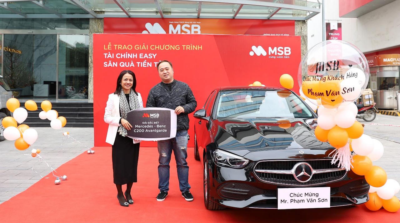 Khách hàng MSB nhận Mercedes khi chuyển tiền qua mã QR