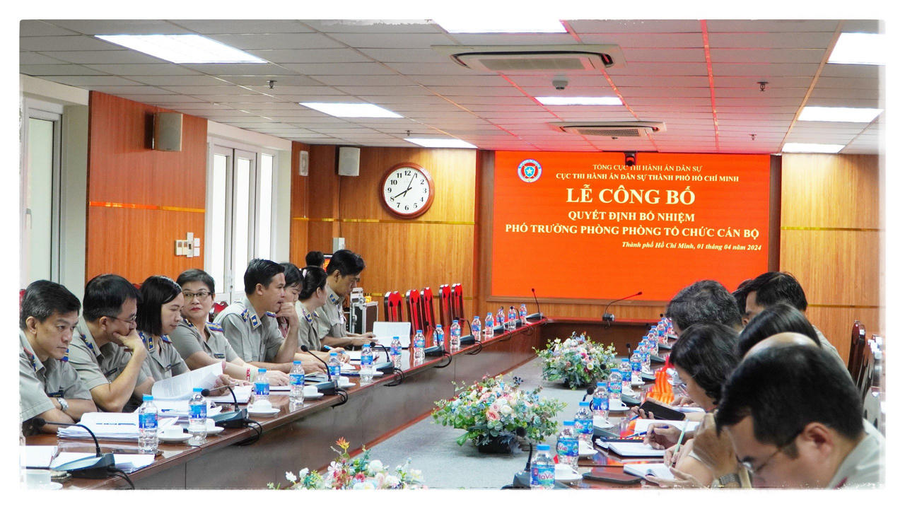 Cục THADS TP.HCM: Công bố Quyết định bổ nhiệm Phó Trưởng phòng Tổ chức cán bộ