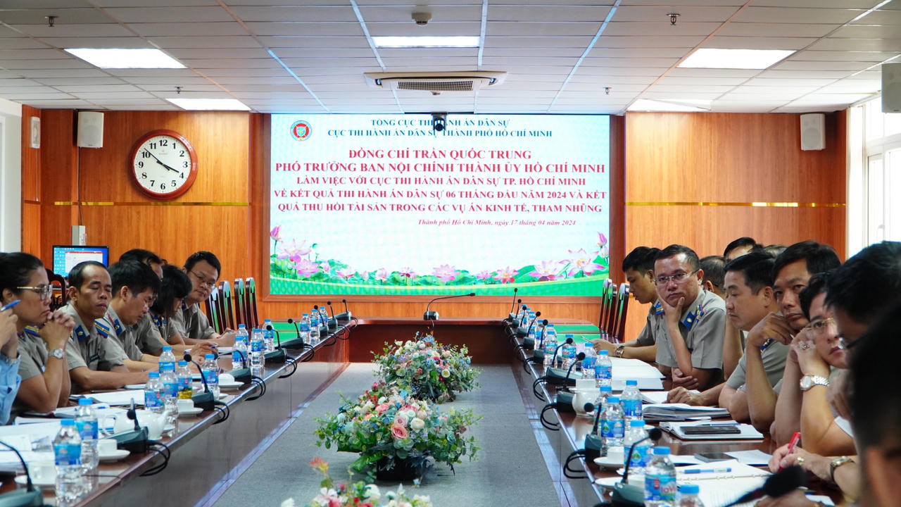 TP. Hồ Chí Minh: Ban Nội chính Thành ủy làm việc với Cục THADS Thành phố