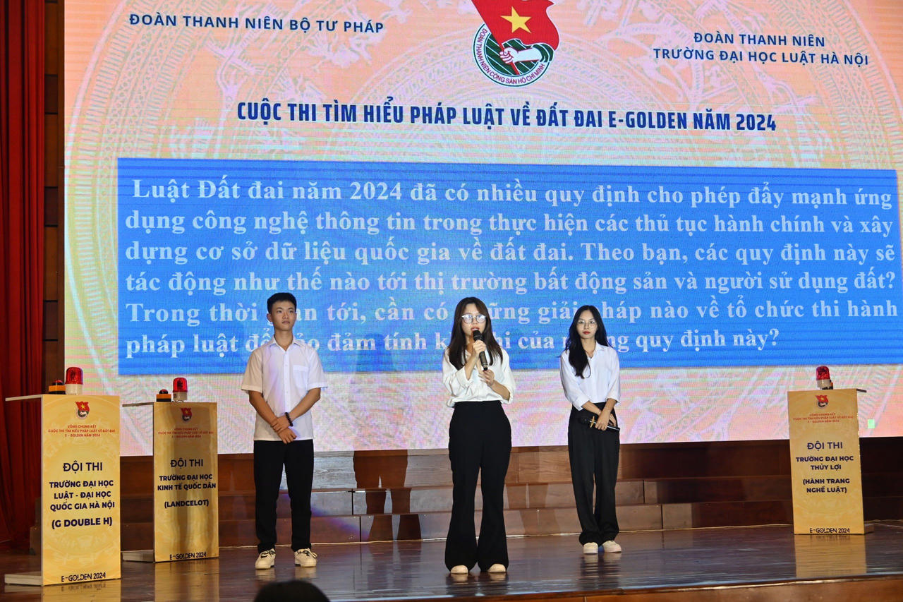 Trường Đại học Luật Hà Nội giành giải nhất Cuộc thi tìm hiểu pháp luật Đất đai năm 2024