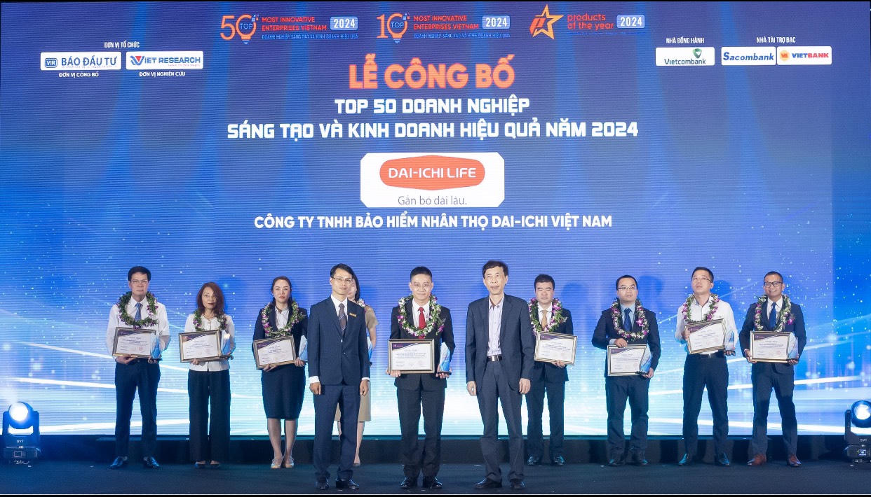 Dai-ichi Life Việt Nam vinh dự đạt giải thưởng kép tại 'Diễn đàn DN Việt Nam - Sáng tạo và Kinh doanh hiệu quả năm 2024'