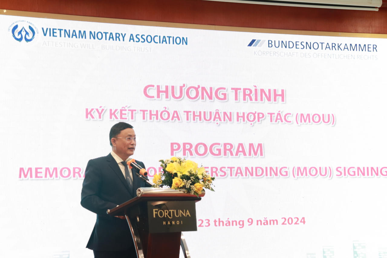 Hiệp hội Công chứng viên Việt Nam và Hiệp hội Công chứng Liên bang Đức ký kết bản ghi nhớ hợp tác