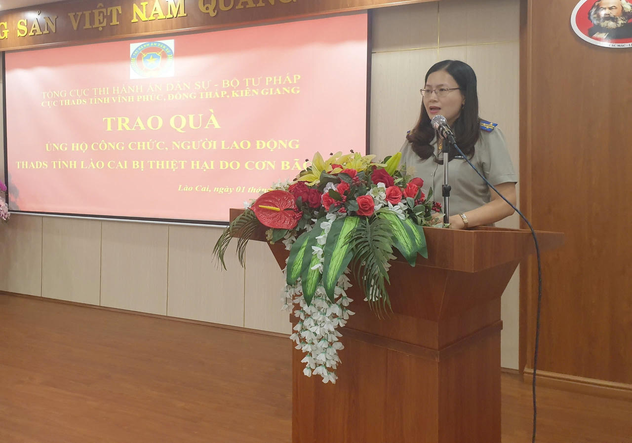 Thi hành án dân sự - lan tỏa yêu thương trong bão lũ