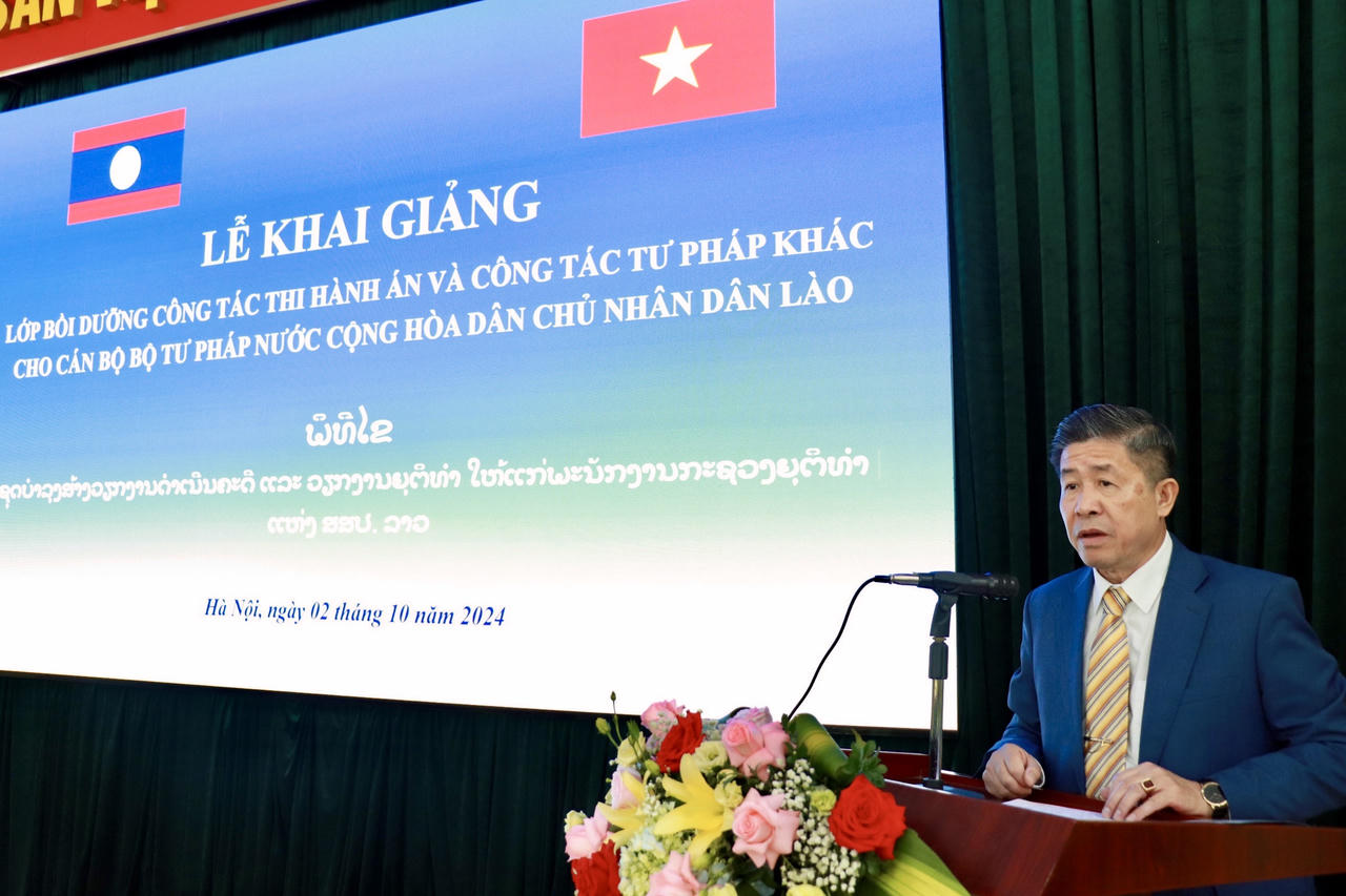 Học viện Tư pháp: Khai giảng lớp bồi dưỡng công tác thi hành án cho cán bộ tư pháp nước CHDCND Lào