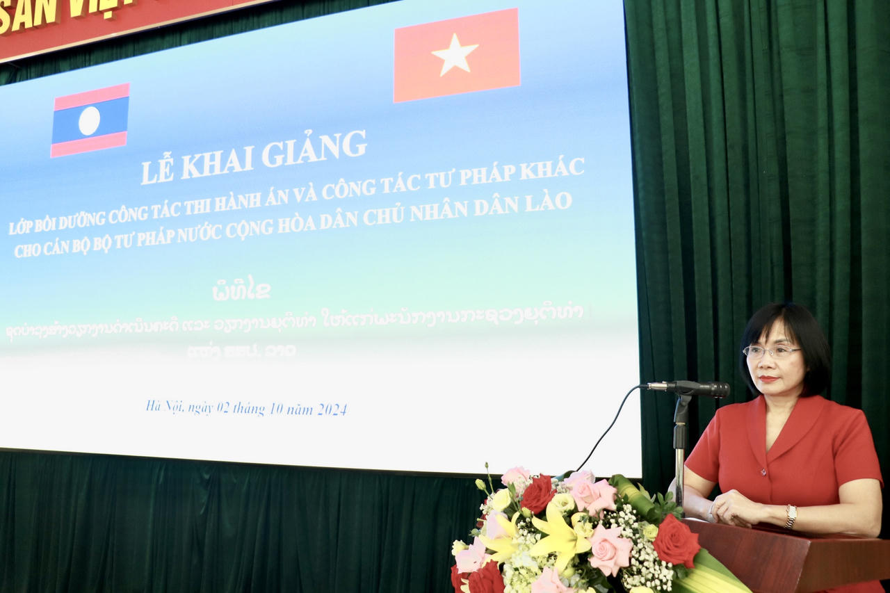 Học viện Tư pháp: Khai giảng lớp bồi dưỡng công tác thi hành án cho cán bộ tư pháp nước CHDCND Lào