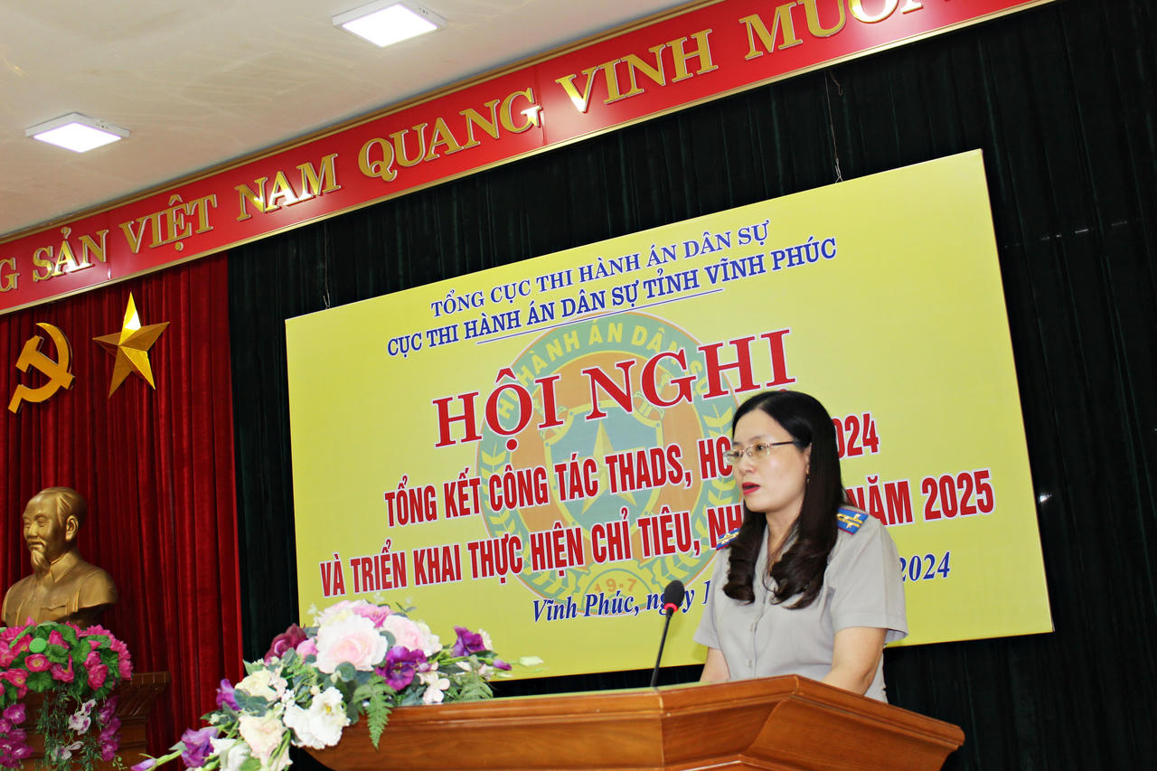 Vĩnh Phúc tổng kết công tác Thi hành án dân sự năm 2024